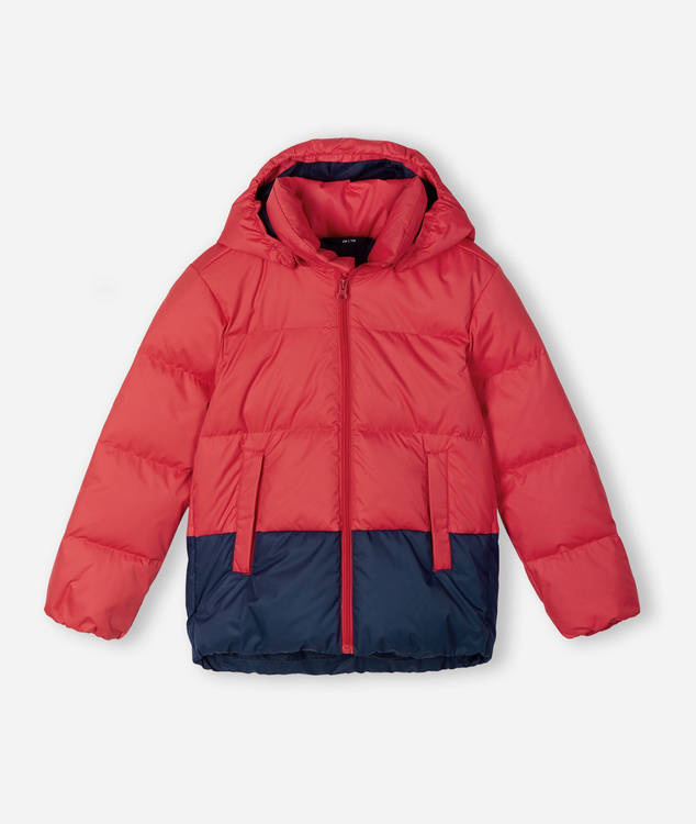 Down jacket, Teisko Tomato red