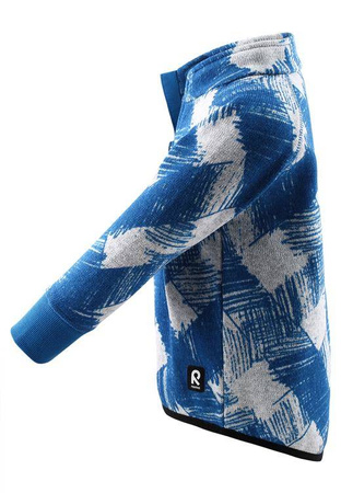 Fleece sweater, Ornament Marine blue