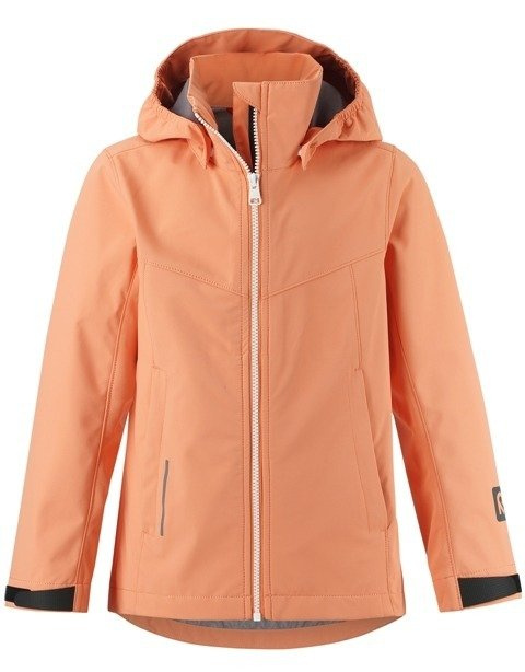 Kurtka reima przejściowa Softshell, Branten, pomarańczowa, dla dziewczynki