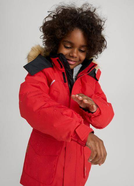 Reimatec down jacket, Serkku Tomato red