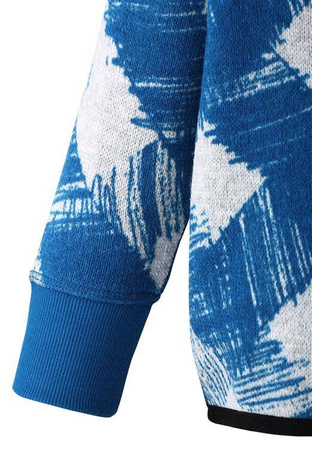 Fleece sweater, Ornament Marine blue