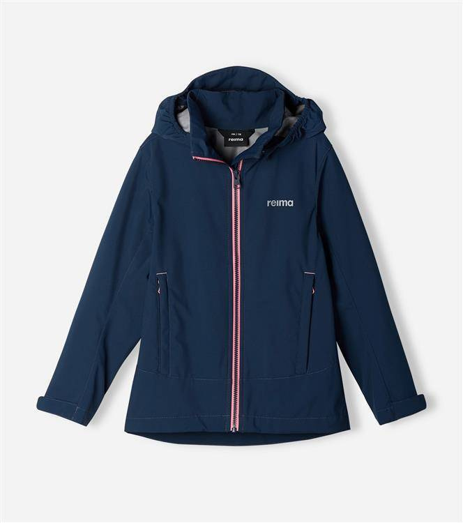 Kurtka reima  softshell, Kouvola, granatowy, Dziewczynki