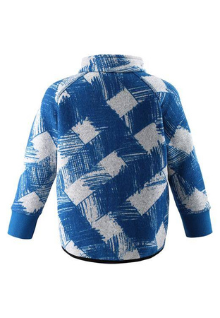 Fleece sweater, Ornament Marine blue