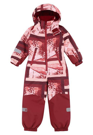Reimatec Kiddo winter overall, Snowy Lingonberry red