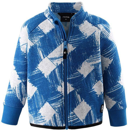 Fleece sweater, Ornament Marine blue